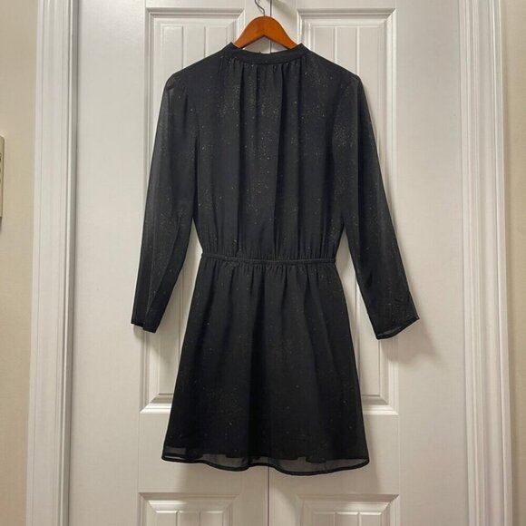 OAK + FORT Celestial Gold Flecked Long Sleeve Cutout Dress Black –  S - Picture 2 of 14